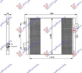 Ψυγείο A/C 2.7-2.9-S 3.2-S 3.4 Βενζίνη (36.5x27x1.6) / PORSCHE BOXSTER (987) 04-12 / 99657311103 - 1 Τεμ