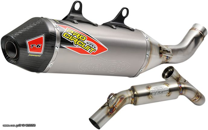 Pro Circuit T6 Ολόσωμη εξάτμιση Stainless Steel-Titanium-Carbon KTM SX-F 450 2019-2020 HUSQVARNA GC 450 2018-2021 GASGAS MC 450 2021