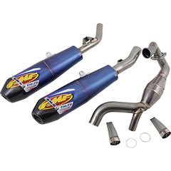 FMF Ολόσωμη Εξάτμιση Factory 4.1 RCT DUAL Exhaust System + 	MegaBomb  Honda CRF450R 2017-2020 (Anodized Blue)