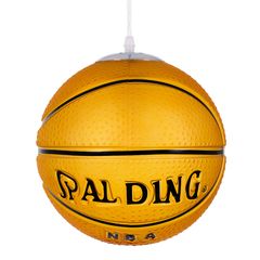 GloboStar® SPALDING NBA 00649 Μοντέρνο Κρεμαστό Παιδικό Φωτιστικό Οροφής Μονόφωτο 1 x E27 Πορτοκαλί Γυάλινο Φ25 x Υ25cm - 00649