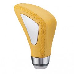 Πόμολο Λεβιέ Ταχυτήτων Universal Κίτρινο Με Ραφές Και Νίκελ Στο Πλάι Για Κανονική Όπισθεν 37004 (CAR0012174)