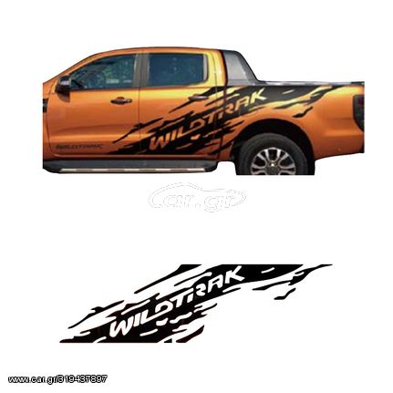 Ford Ranger (T6) 2012-2016 Αυτοκόλλητο Fullbody Πλαϊνό [Logo Wildtrak]