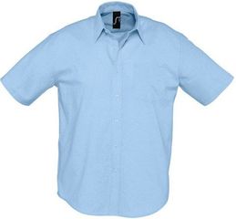 SOLʼS BRISBANE 16010 ΑΝΔΡΙΚΟ ΠΟΥΚΑΜΙΣΟ OXFORD ΚΟΝΤΑ ΜΑΝΙΚΙΑ SKY BLUE-220
