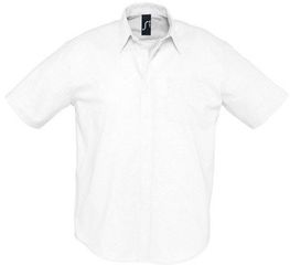 SOLʼS BRISBANE 16010 ΑΝΔΡΙΚΟ ΠΟΥΚΑΜΙΣΟ OXFORD ΚΟΝΤΑ ΜΑΝΙΚΙΑ WHITE-102
