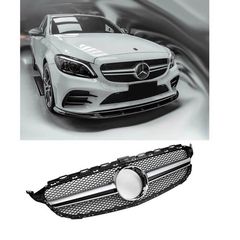 Μάσκα Για Mercedes-Benz C-Class W205 14-18 Amg C63 Look Μαύρο/Χρώμιο 1 Τεμάχιο