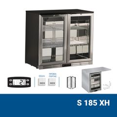 S 185 XH Βιτρίνα Back Bar Inox διπλή
