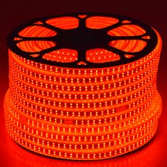 GloboStar® 70514 Wide Ταινία Διπλής Σειράς Epistar LED SMD 2835 1m 24W/m 180LED/m 3144lm/m 120° DC 230V Αδιάβροχη IP68 Κόκκινο Dimmable