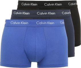 Calvin Klein Ανδρικά Μπόξερ Με Κοντό Πόδι Συσκευασία 3 Τεμαχίων - Μαύρο-Μπλε