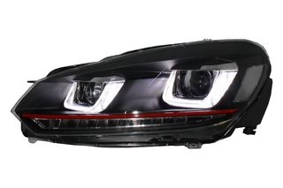 Φανάρια εμπρός VW Golf 6 2008-2012 U-Design LED GTI LOOK dynamic φλας