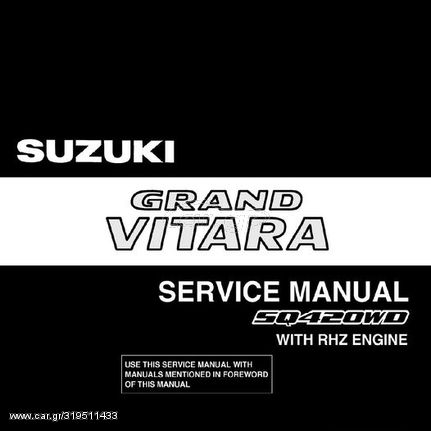 Manual Suzuki Grand Vitara 2.000cc TurboDiesel (RHZ) 1998-2005 Service Manual for SQ420WD  (Part nr: 99500-68D20-01E)