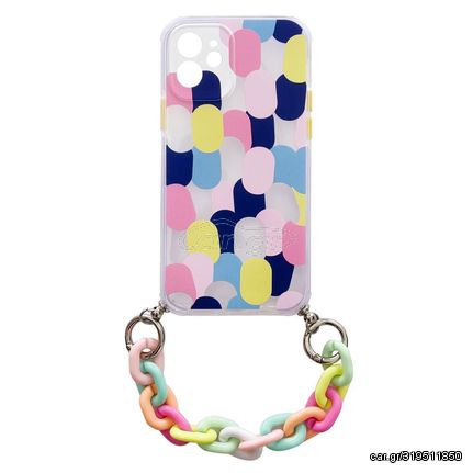 Color Chain Case gel flexible elastic case cover with a chain pendant for Xiaomi Redmi Note 10 Pro multicolour  (1)