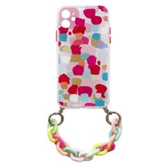 Color Chain Case gel flexible elastic case cover with a chain pendant for Xiaomi Redmi Note 10 Pro multicolour (2)