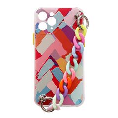Color Chain Case gel flexible elastic case cover with a chain pendant for Xiaomi Redmi Note 10 5G multicolour  (3)
