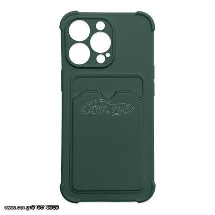 Card Armor Case cover for iPhone 12 Pro card wallet Air Bag armored housing green