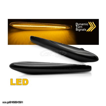 Πλαϊνά Φλας Φτερού Για Alfa Romeo 159/ Brera/ Spider 05-10 Smoke Led Dynamic 2 Τεμάχια