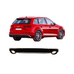 Diffuser Πίσω Προφυλακτήρα Για Audi Q7 4M 15-19 RSQ7 Με Μπούκες Από Abs Πλαστικό