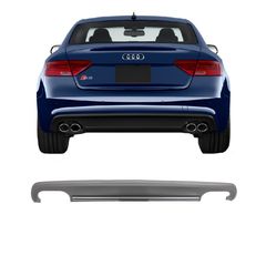 Diffuser Πίσω Προφυλακτήρα Για Audi A5 8T,8F 11-17 Coupe S5 Look Από Abs Πλαστικό 1 Τεμάχιο