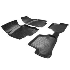 Carro Πατάκια Σκαφάκια 3D Από Λάστιχο TPE Για VW Golf 5 V/VW Golf 6 VI/VW Jetta /VW Scirocco/VW Beetle/Skoda Octavia 2004-2013 / 4 Τεμάχια Μαύρα / CAR-1257