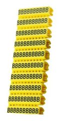 POWERTECH Clip αρίθμησης καλωδίου γράμμα B, Yellow, 10τεμ. , CLIP-014