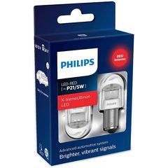 PHILIPS P21/5W X-Treme Ultinon Led Red Gen2 12V 2.2/0.3W 2τμχ 11499XURX2