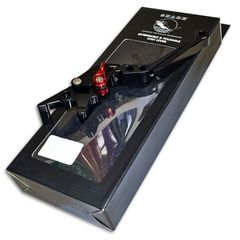 Μανέτα δεξιά ρυθμιζόμενη σπαστή Honda Supra 100 / Innova 125 μαύρη - κόκκινη Shark
