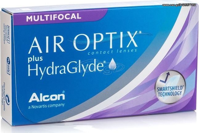 AIR OPTIX PLUS HYDRAGLYDE MULTIFOCAL Μηνιαίοι Πολυεστιακοί Φακοί Επαφής 6pack