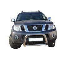 BULL BAR INOX ΠΕΤΑΛΟ ΜΕ ΕΝΣΩΜΑΤΩΜΕΝΗ INOX ΣΩΛΗΝΑ Φ76 ΓΙΑ NAVARA D40 2006+