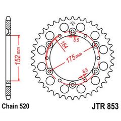 Γρανάζι τροχού Yamaha YZ 125/250 48T