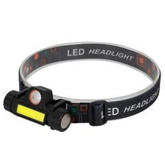 GLOBOSTAR® HEADLAMP 79064 Φακός Κεφαλής LED 25W 2500lm 15~120° DC 5V με USB-C με Επαναφορτιζόμενη Μπαταρία Li-ion 3.7V 1x18650 3400mAh Αδιάβροχο IP54 Ψυχρό Λευκό 6000K - CREE XML2-T6 & COB Chip - Μ8.2