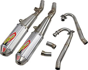 Pro Circuit T-6 Dual Ολόσωμη εξάτμιση Stainless Steel Titanium HONDA CRF 250R 2020-2021