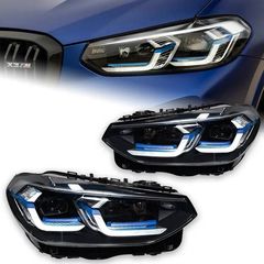 Μπροστινά Φανάρια Set Για Bmw Χ3 G01 / G08 18-22 Led Laser Style Μαύρα Carner