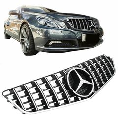 Μάσκα Για Mercedes-Benz E-Class Coupe W207 / C207 07-14 GT Amg Panamericana Look Μαύρο/Χρώμιο 1 Τεμάχιο