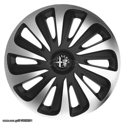 Τάσια Caliber Carbon Silver/Black 14" με σήμα Alfa Romeo 4τμχ