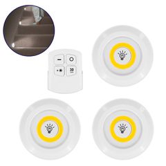 GLOBOSTAR® NEONSIGN 78575 Διακοσμητικό Φωτιστικό Τοίχου Νυκτός με RF Ασύρματο Χειριστήριο LED 2W 180lm 120° DC 3.6V με 3xAA Μπαταρίες IP20 Θερμό Λευκό 2700K Dimmable - Μ9 x Π2.3 x Υ9cm - Πακέτο 3 Τεμα