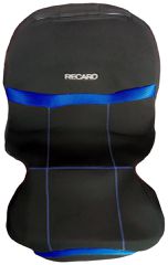 ΗΜΙΚΑΛΥΜΜΑΤΑ ΚΑΘΙΣΜΑΤΩΝ BUCKET RECARO ΜΑΥΡΟ/ΜΠΛΕ ΜΕ ΥΠΟΔΟΧΗ ΠΡΟΣΚΕΦΑΛΟΥ VELCRO & ΠΡΟΣΚΕΦΑΛΑ - 2 ΤΕΜ.