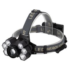 GLOBOSTAR® HEADLAMP 79061 Φακός Κεφαλής LED 30W 3000lm 15~60° DC 5V με USB-C με Επαναφορτιζόμενη Μπαταρία Li-ion 3.7V 2x18650 6000mAh Αδιάβροχο IP54 Ψυχρό Λευκό 6000K - CREE XML2-T6 Chip - Μ9.5 x Π5 x