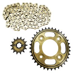 Αλυσιδογράναζα 428H-108L-36X14T Gold Honda Supra X 125 HUA DING