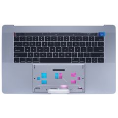 Πληκτρολόγιο Laptop Apple MacBook Pro 15" (2017) Touch Bar A1707 EMC 3162 MPTR2LL/A MPTT2LL/A 661-06377 Space Grey Top Case Laptop Keyboard (Κωδ. 40626USTOPCASE)