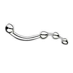 Njoy Fun Wand - G-Spot/Prostate Dildo - Silver