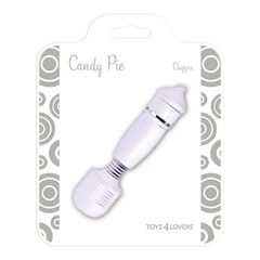 Δονητής μασάζ Wand Candy pie chipper, λευκό-thumb-1