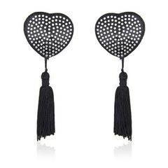 Αυτοκόλλητα - Καλύμματα Θηλών Heart Shine Nipples Tassels (Silver)