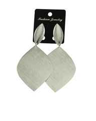 Silver Oval Disc Earrings