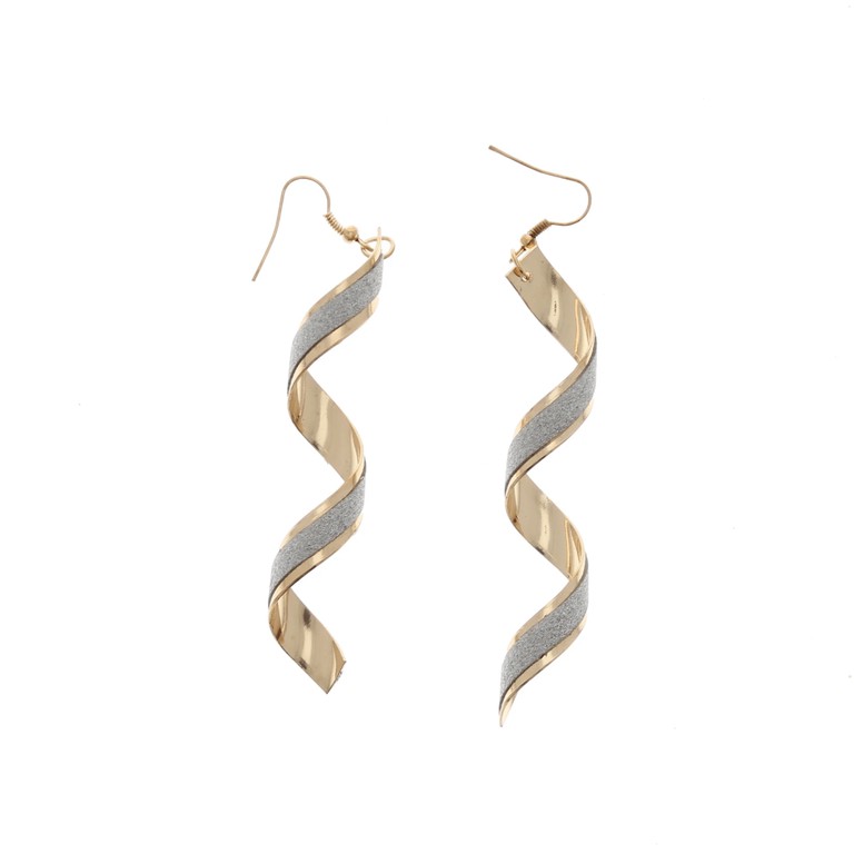 Glitter Spiral Earrings