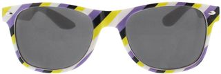 Non-Binary Coloured Striped Sunglasses-thumb-1