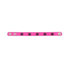 Neon Pink Conical Studded Bracelet-thumb-2