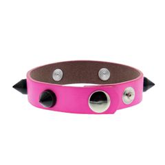 Neon Pink Conical Studded Bracelet