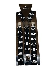 White Knuckledusters on Black 2.5cm Braces