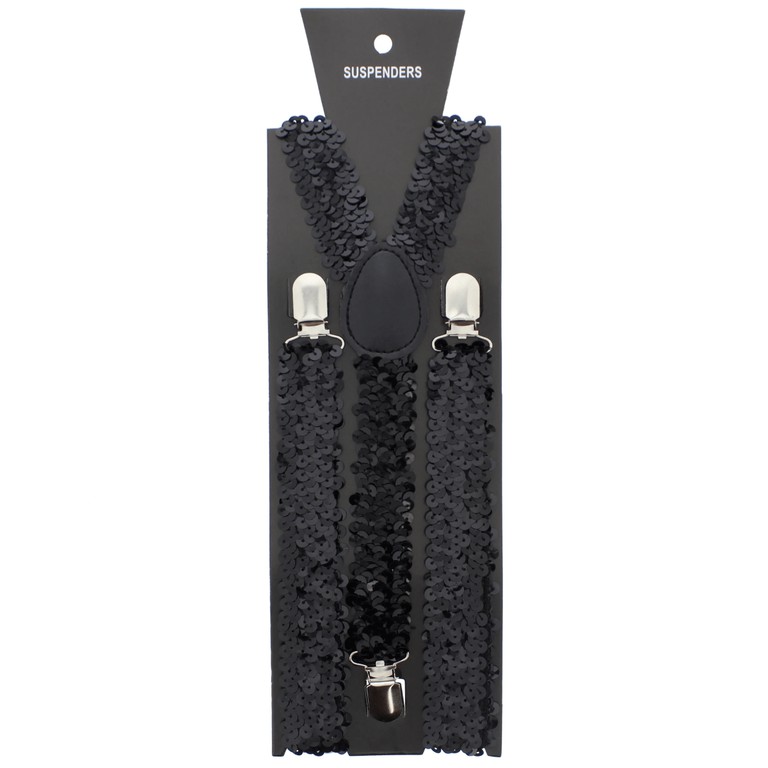 Black 2.5cm Sequin Braces