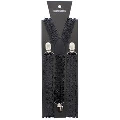 Black 2.5cm Sequin Braces
