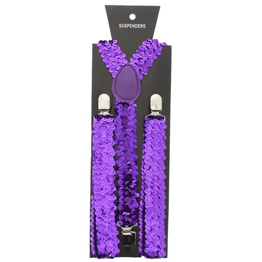 Purple 2.5cm Sequin Braces